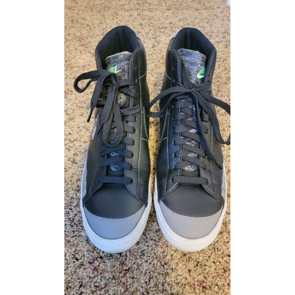 Size 13 - Nike Blazer '77 Vintage Mid Recycled Wool Pack - Black Electric Green - Picture 2 of 9